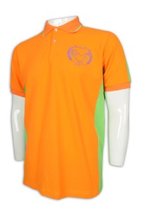 P1152 製作撞色Polo恤 繡花logo Polo恤 Polo恤專門店    橙色  青少年體能訓練  推廣宣傳及教育的工作